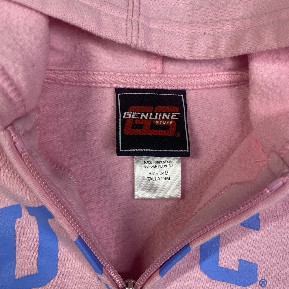 Tar Heels University Of North Carolina Pink Toddler Zip Up Embroidered 24M - Picture 3 of 8